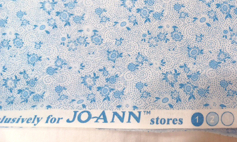 Jo-Ann Blue Petite Floral Sewing Quilt Craft Cotton Fabric 1 Pc 30"x41" Retired